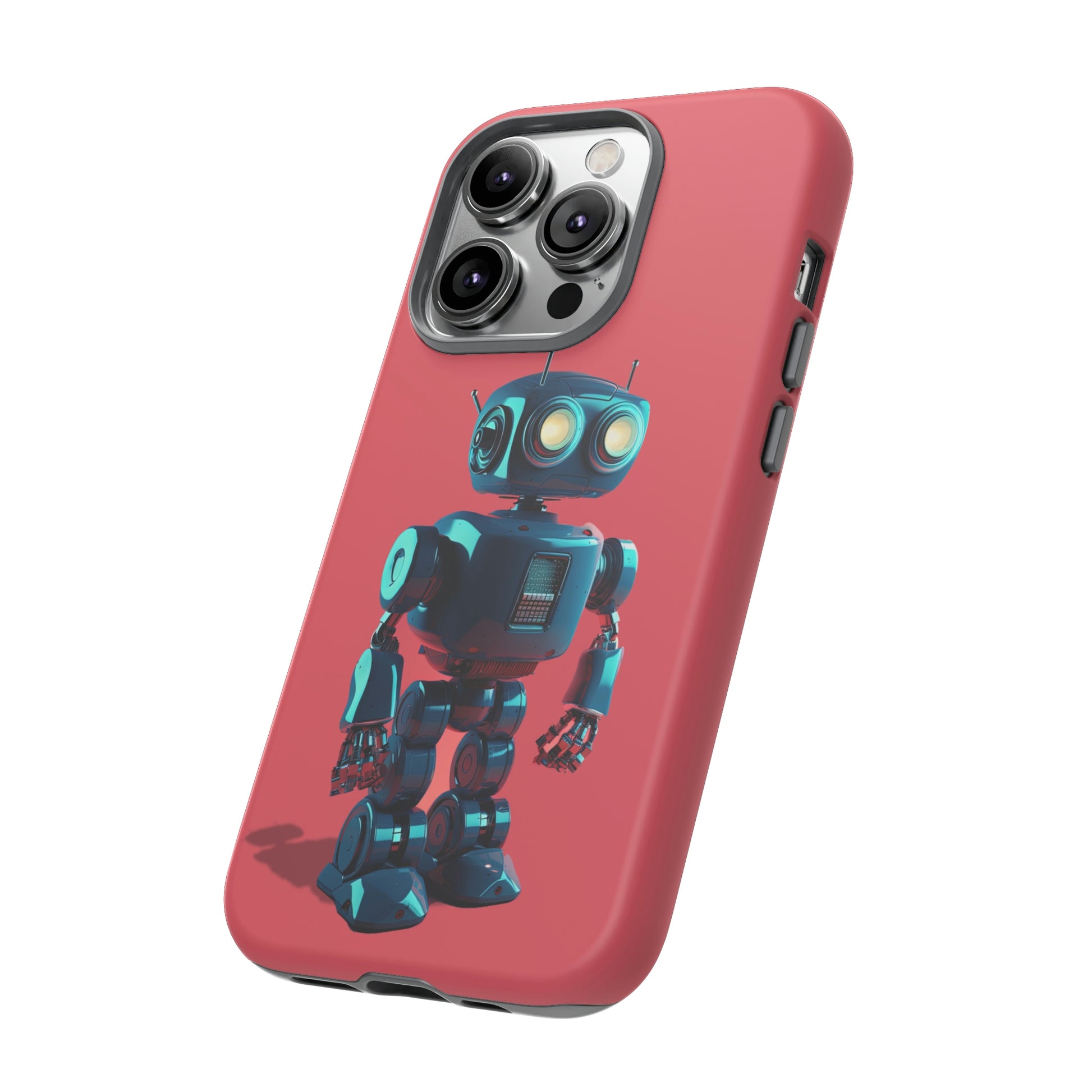 Side view of Blue Robot Tough iPhone Case