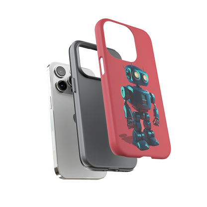 Dual Layer View of Blue Robot Tough iPhone Case