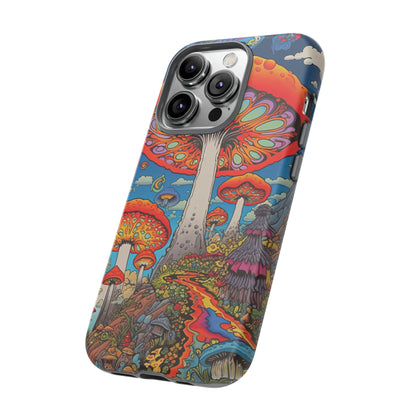 Side View of Giant Mushrooms Tough iPhone Case