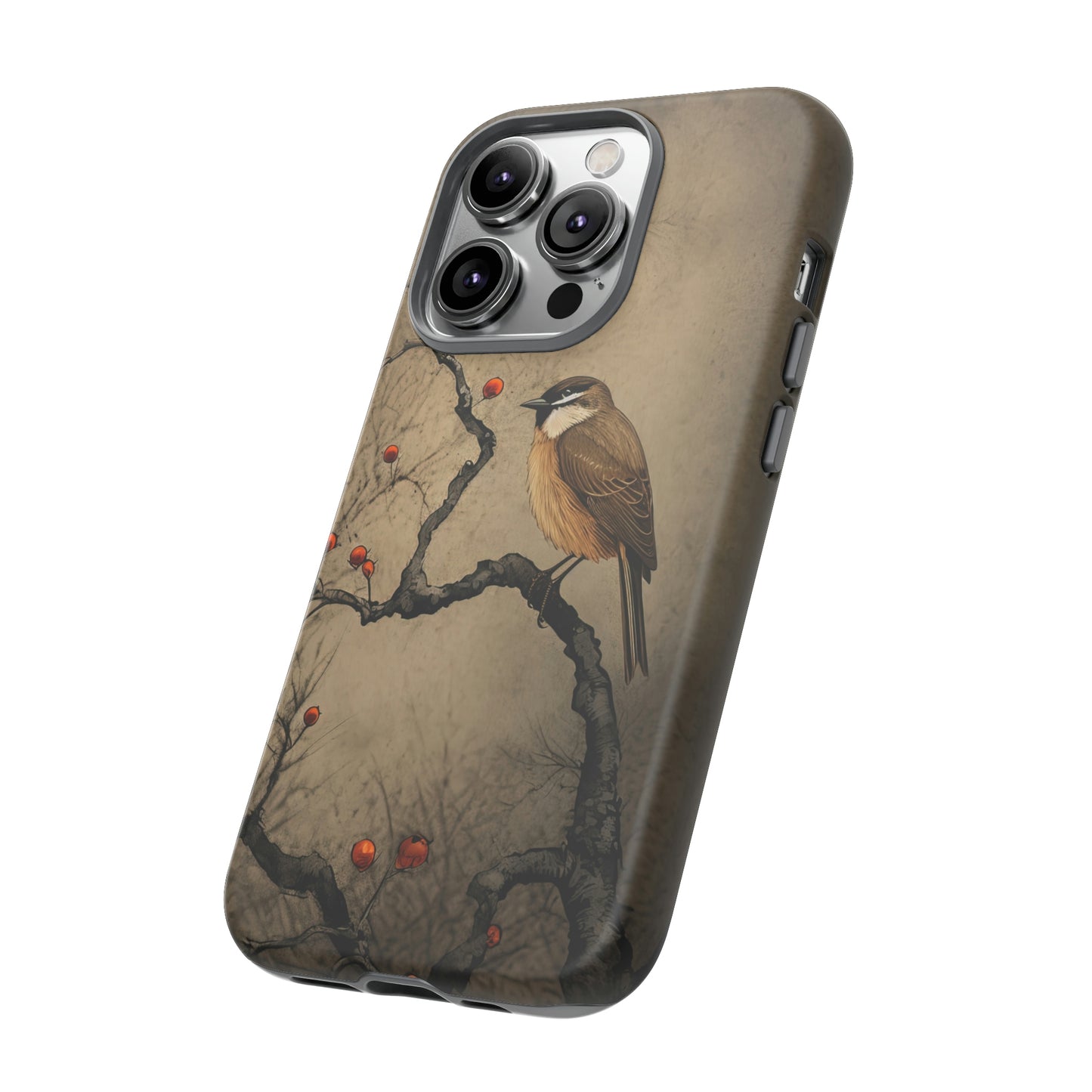 Side View of Bird on Branch Tough iPhone Case