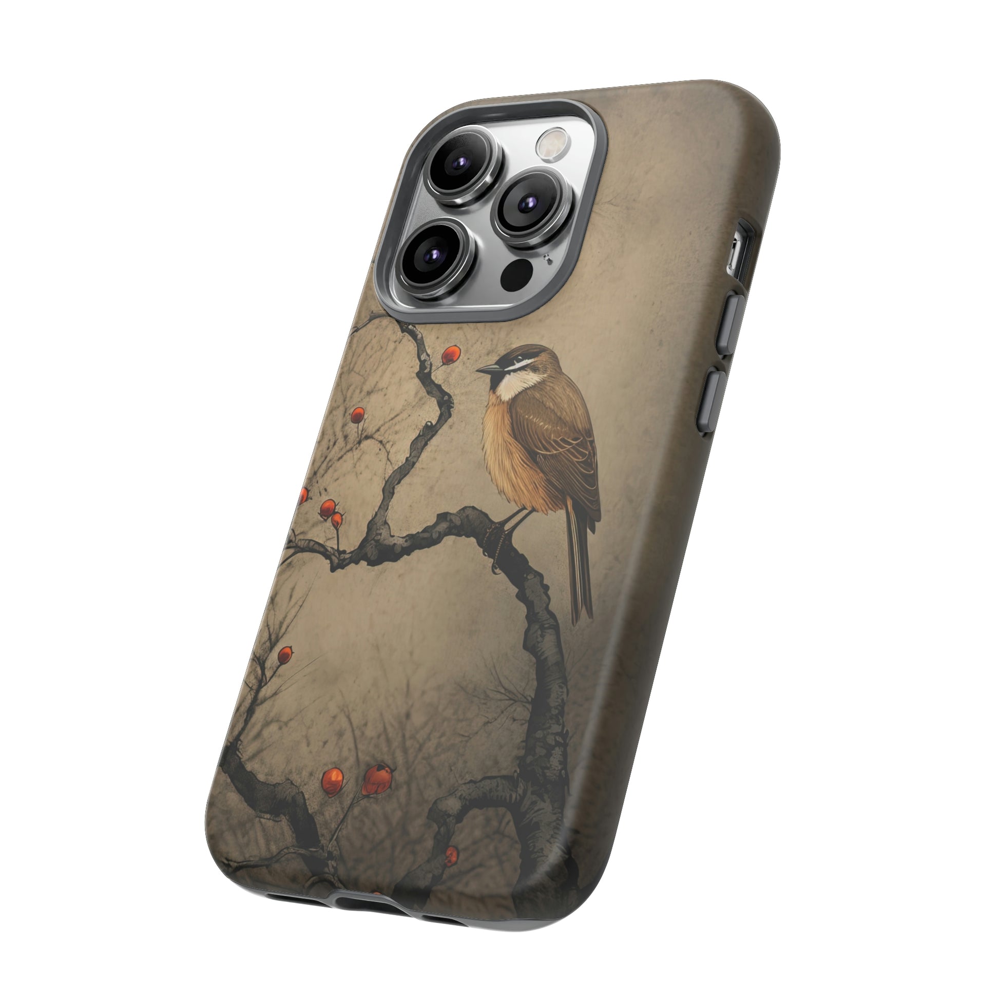 Side View of Bird on Branch Tough iPhone Case