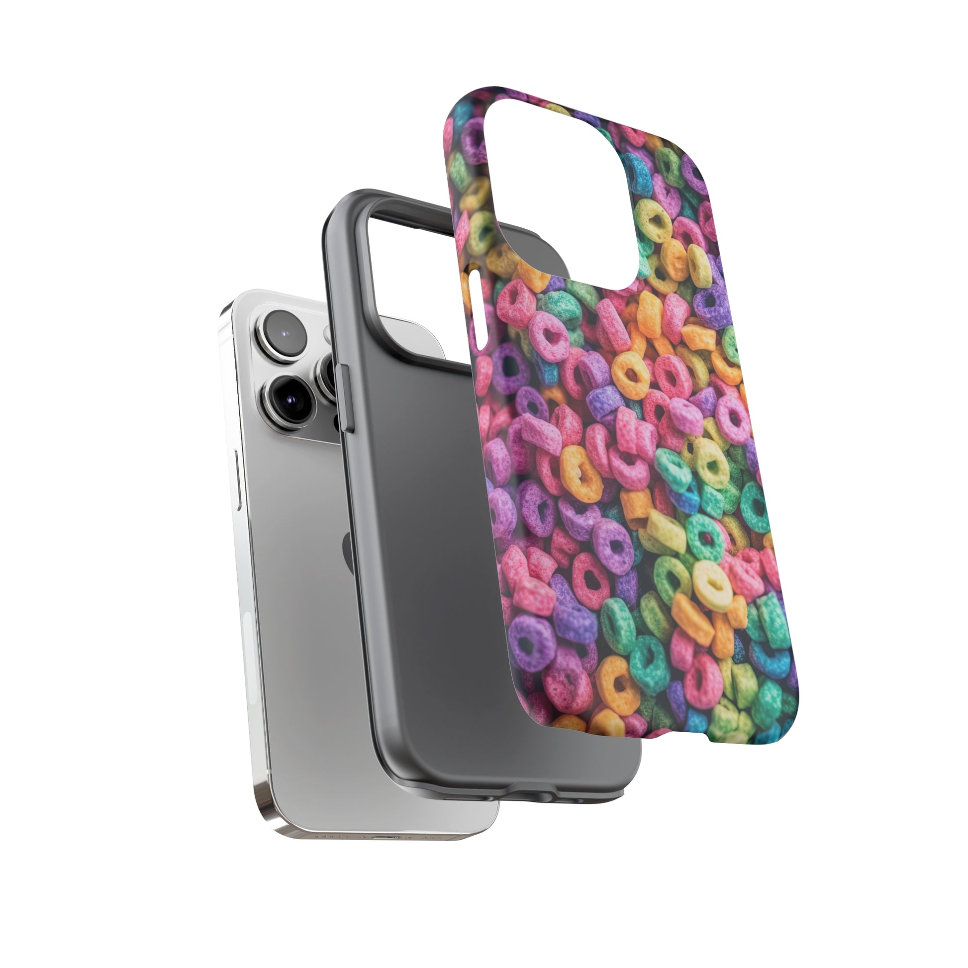 Dual Layer View of Colorful Cereal Tough iPhone Case