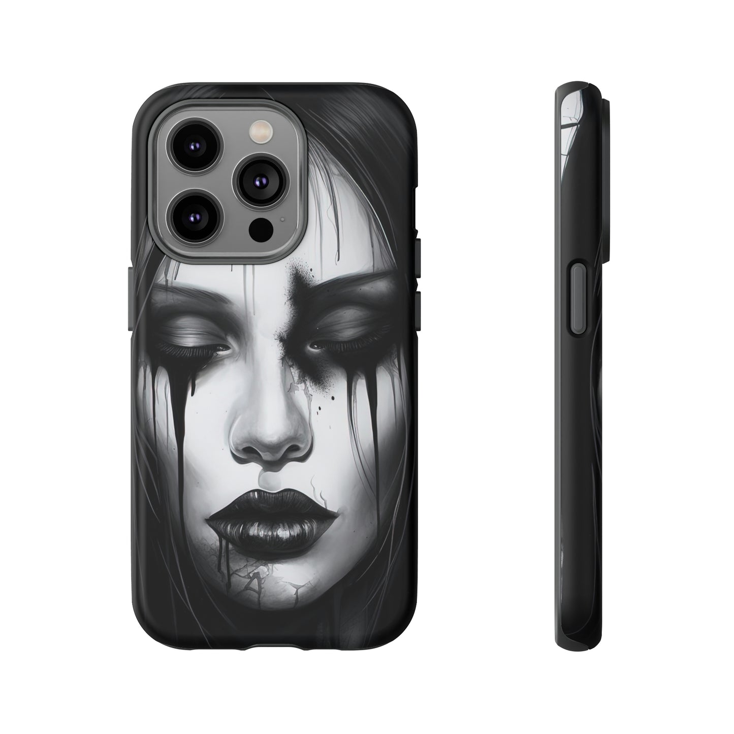 Front View of Goth Girl Tough iPhone Case