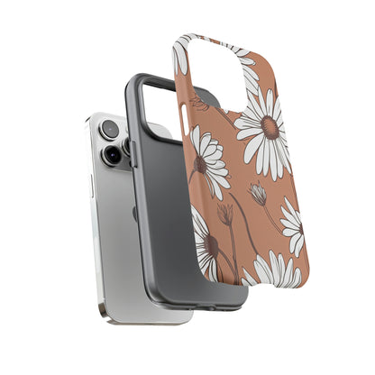 Dual Layer View of Boho Daisies Tough iPhone Case