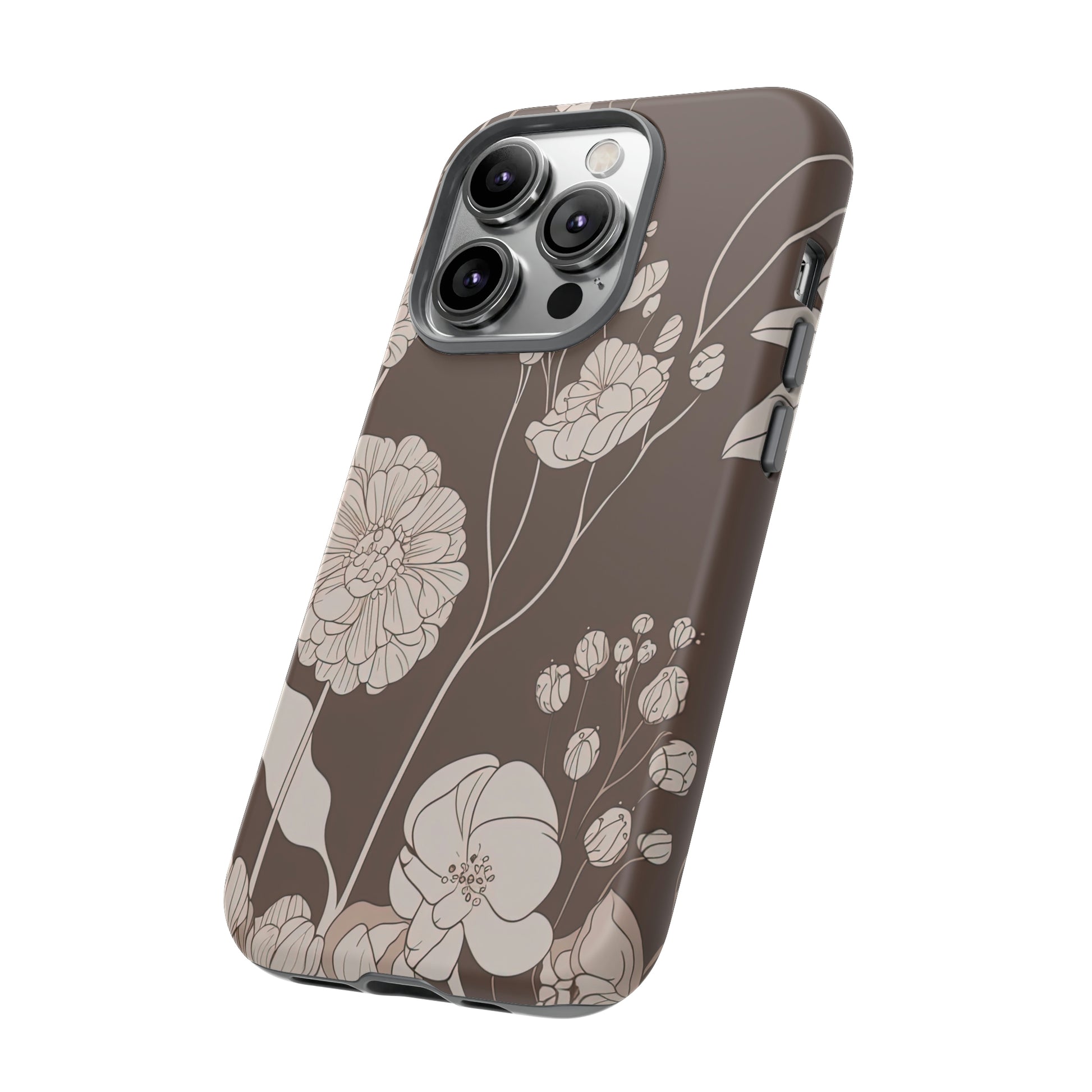 Side View of Boho Garden Tough iPhone Case