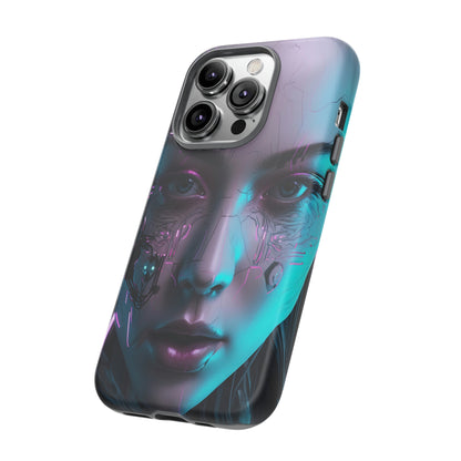 Side View of Cyberpunk Girl Tough iPhone Case